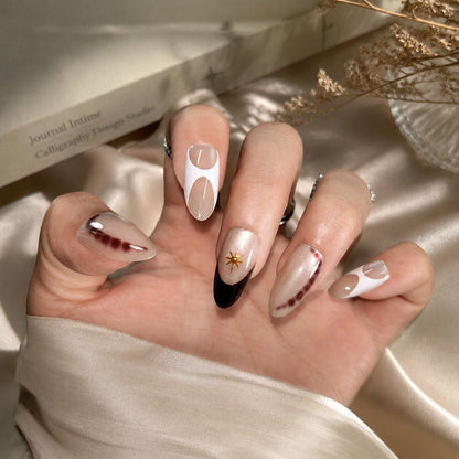 Künstlerisches Press-On Nagelspitzen-Set Brehn