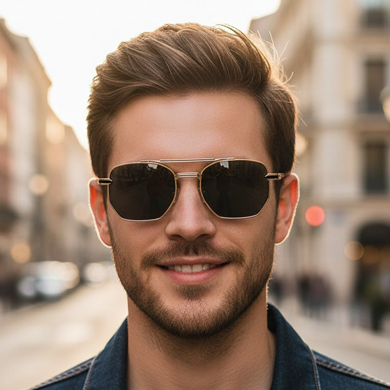 Damen Elegante Sonnenbrille im Retro-Stil mit einem luxuriösen Rahmen Brehn