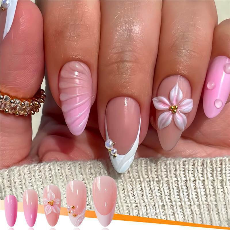3D Florale Acryl Nagel Kunst Erweiterungen Brehn