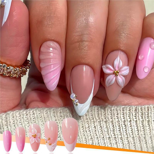 3D Florale Acryl Nagel Kunst Erweiterungen Brehn
