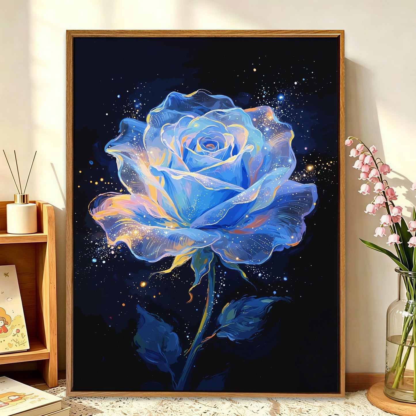 Florale Galaxie Leinwandkunst Brehn