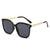 Statement Kettenakzent Quadrat Sonnenbrille