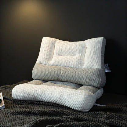 Ergonomisches Nackenstützkissen-Set mit viskoelastischer Konturform und Stützwalze