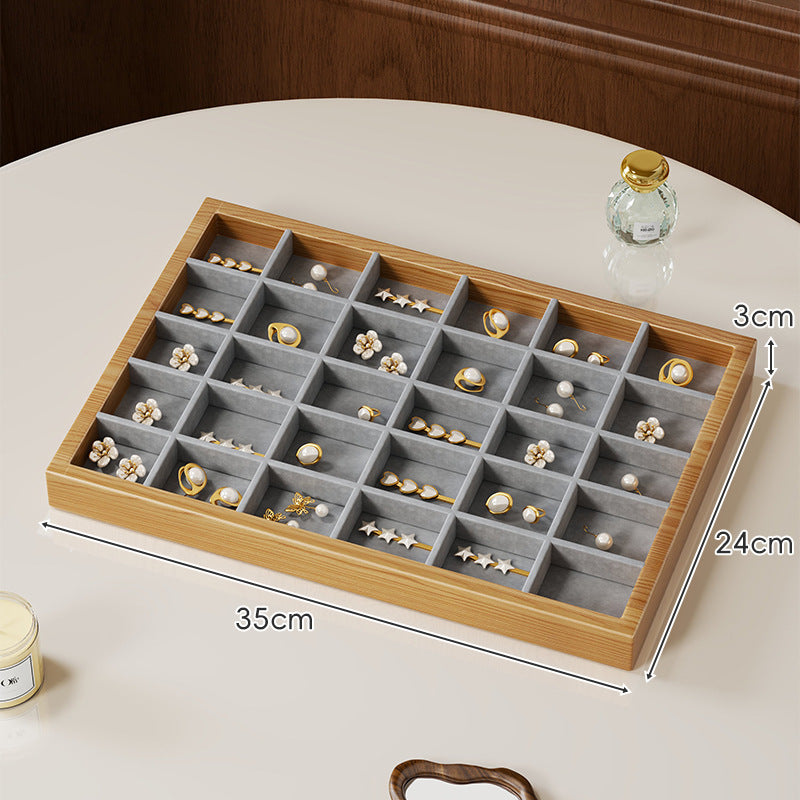 Zwölf-Fächer Bambus Schmuck Organizer Tray