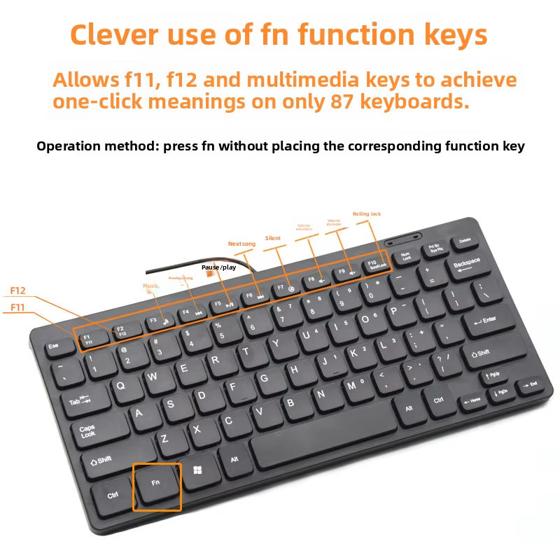 Kabelgebundene Kompakt-Tastatur Brehn