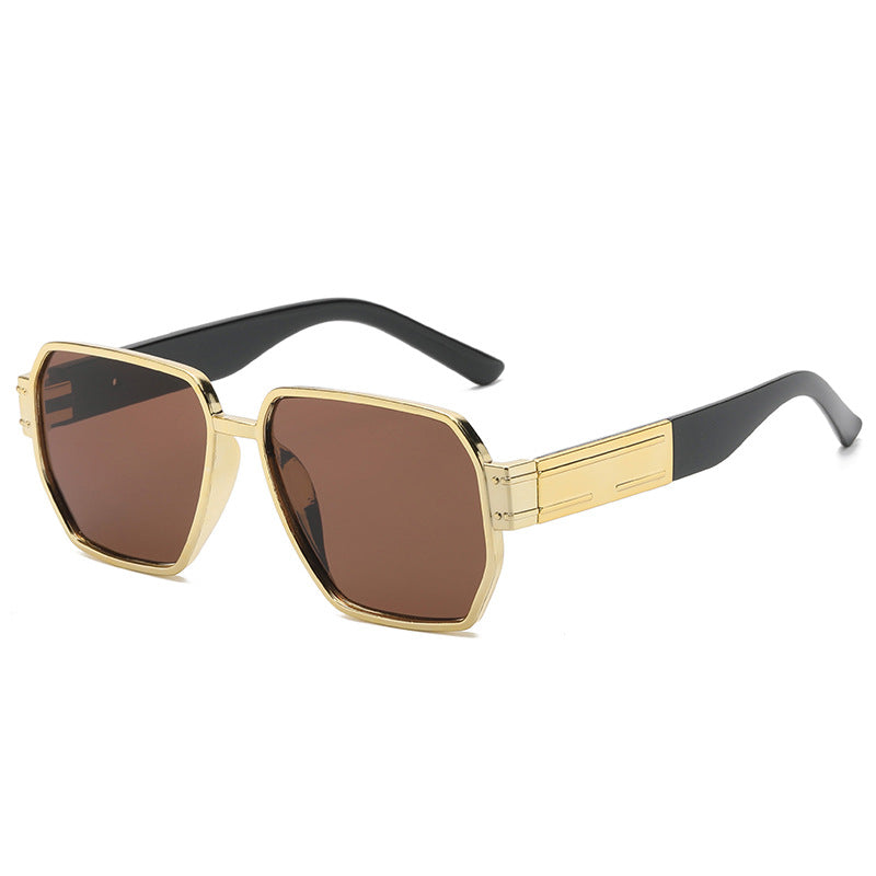 Damen moderne Oversized-Sonnenbrille mit asymmetrischem Rahmen Brehn