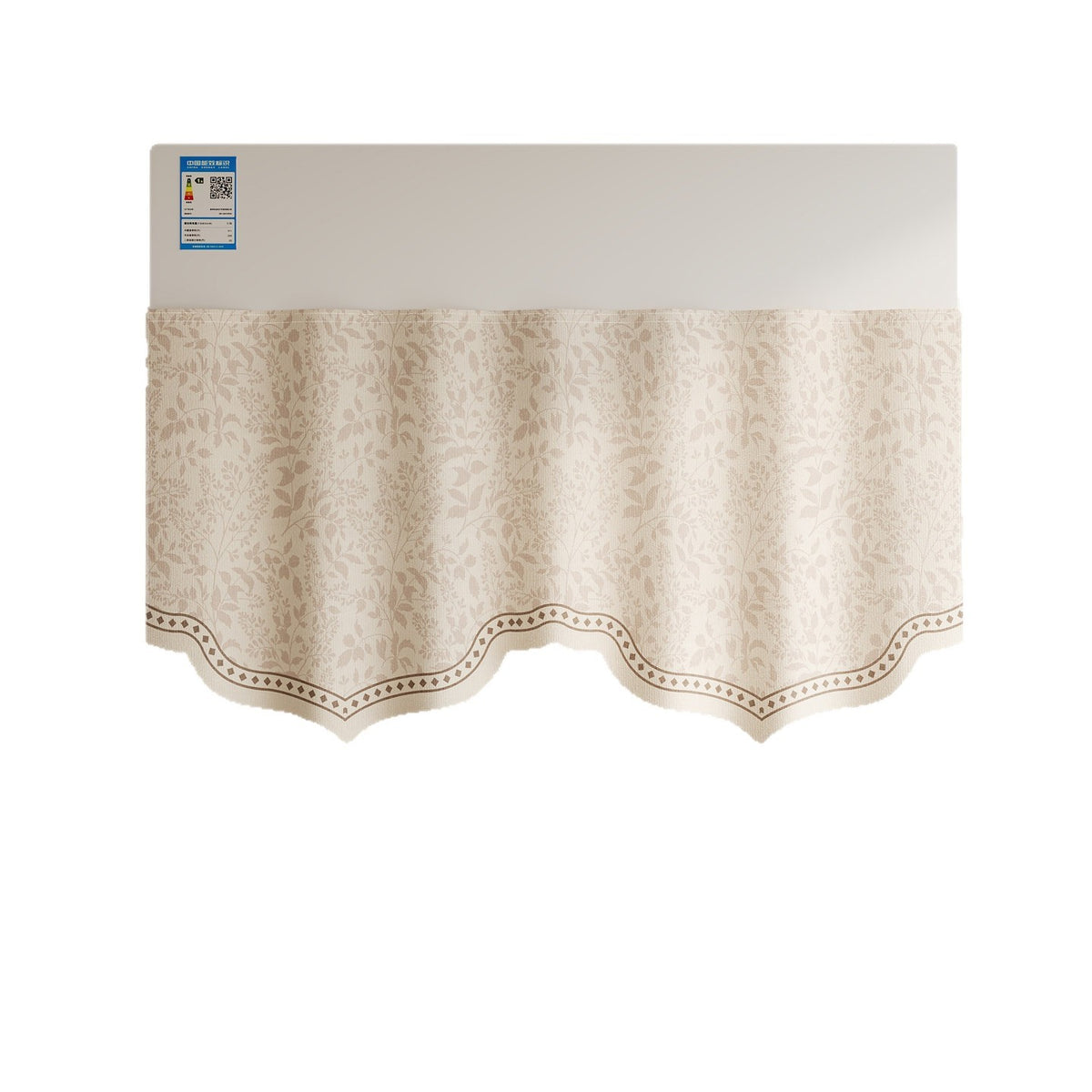 Scalloped Jacquard Valance Air Conditioner Top Cover Panel