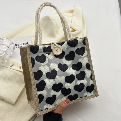 Herz-Muster Casual Tote Bag