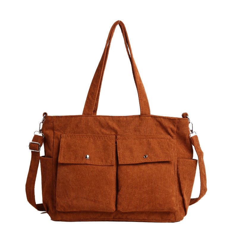 WoSpacious Corduroy Utility Tote Bag Brehn