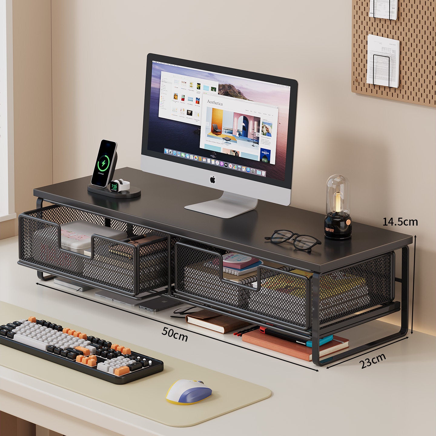 Multi-Funktions-Schreibtisch-Organizer mit Mesh-Speicherboxen Brehn