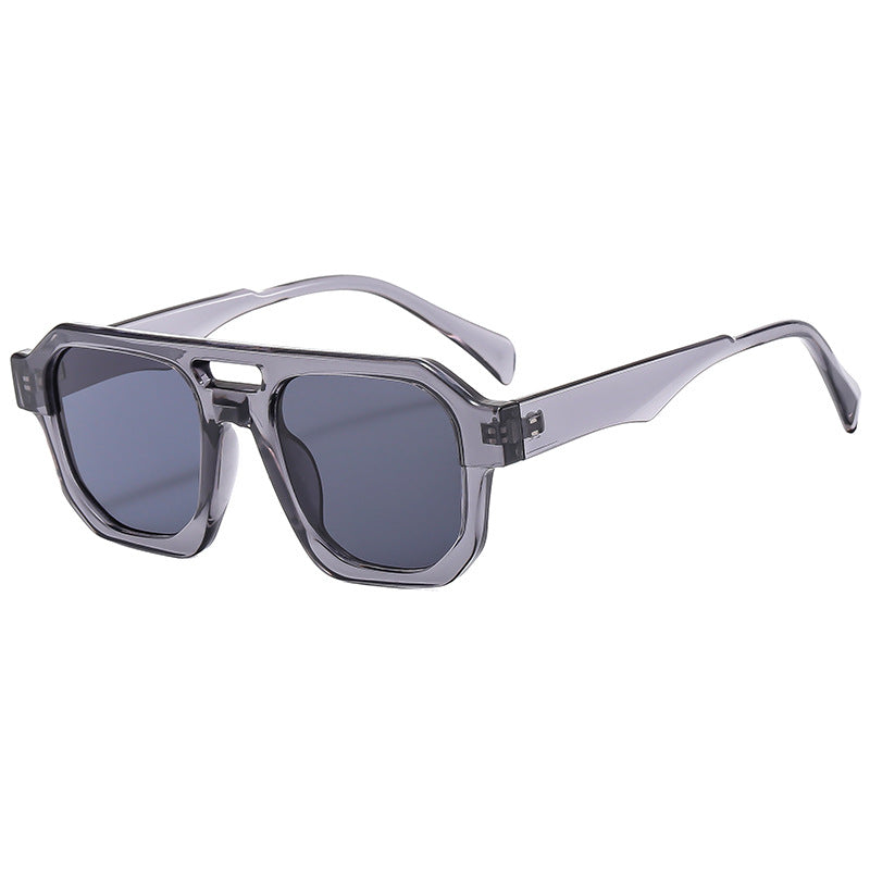 Damen exklusive polygonale Sonnenbrille mit luxuriösem Schildpatt-Muster Brehn