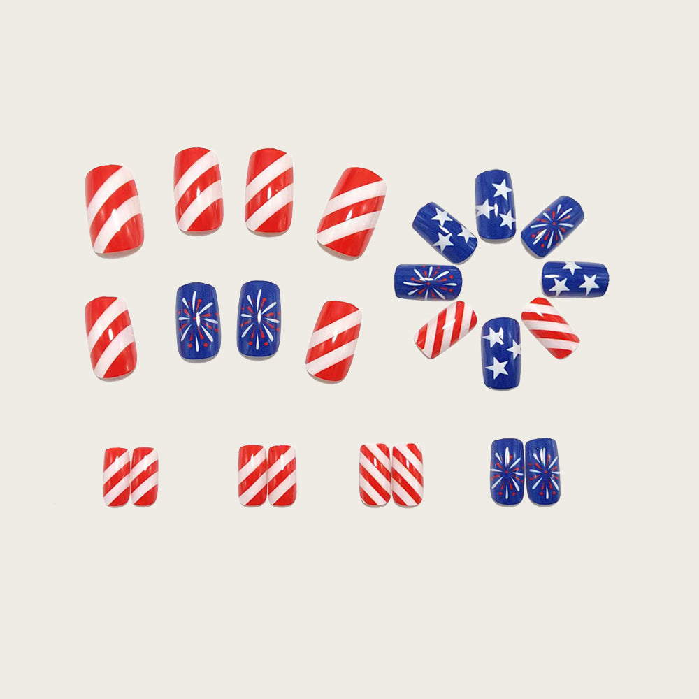 Kunstnägel Im Patriotischen Design Brehn