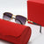 Damen modische Halbrahmenbrille mit eleganten Details Brehn