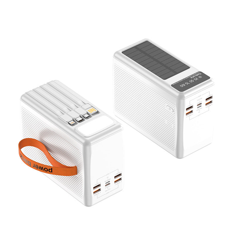 Solar-Powerbank mit Multifunktionalen Usb-Anschlüssen und Digitaler Ladestandsanzeige Brehn