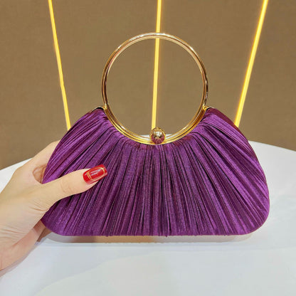 Luxuriöse plissierte abendliche Clutch