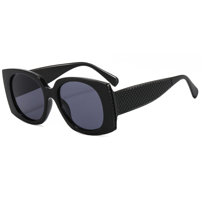 Damen Modische oversized Sonnenbrille mit strukturiertem Rahmen Brehn