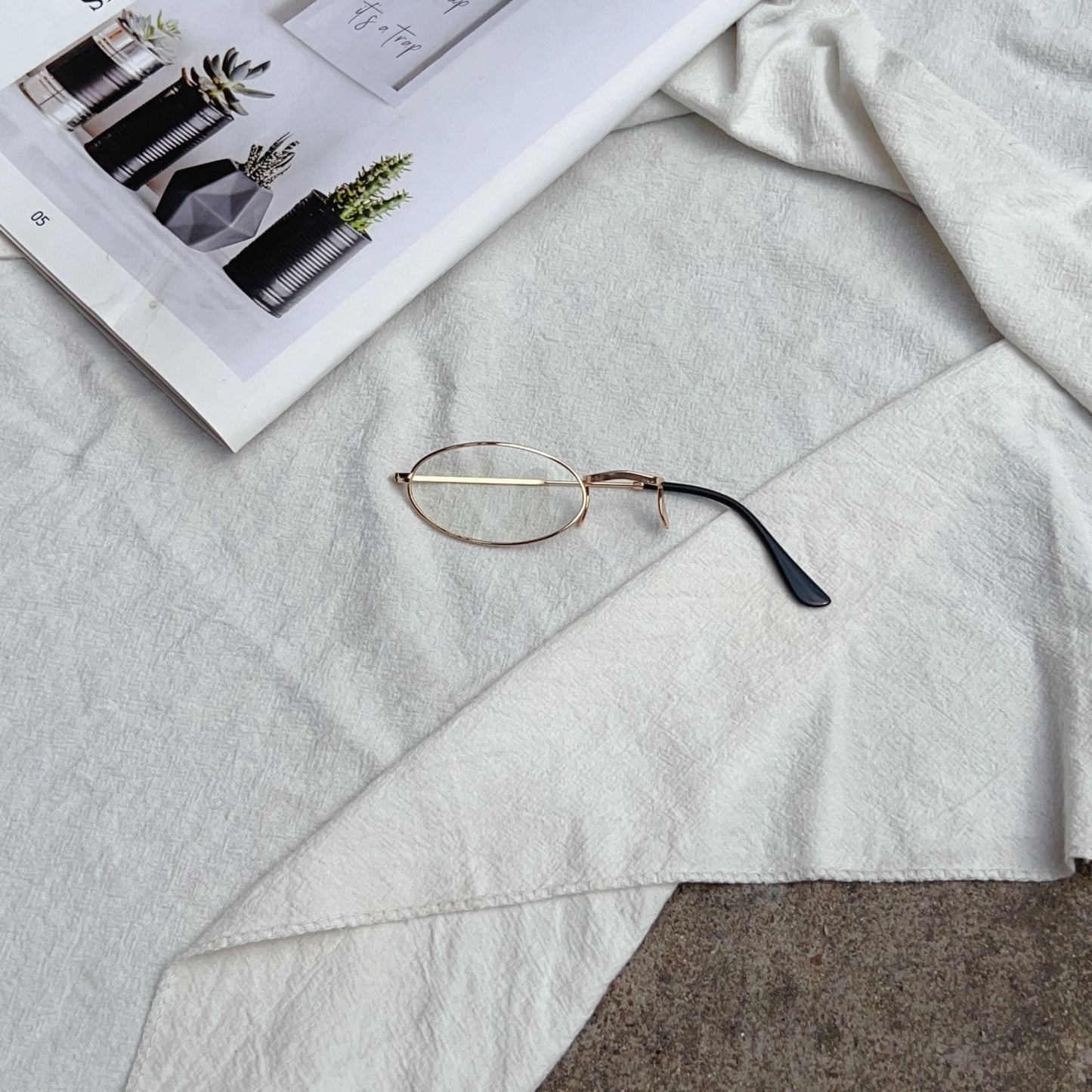 Retro-inspirierte ovale Rahmenbrille Brehn