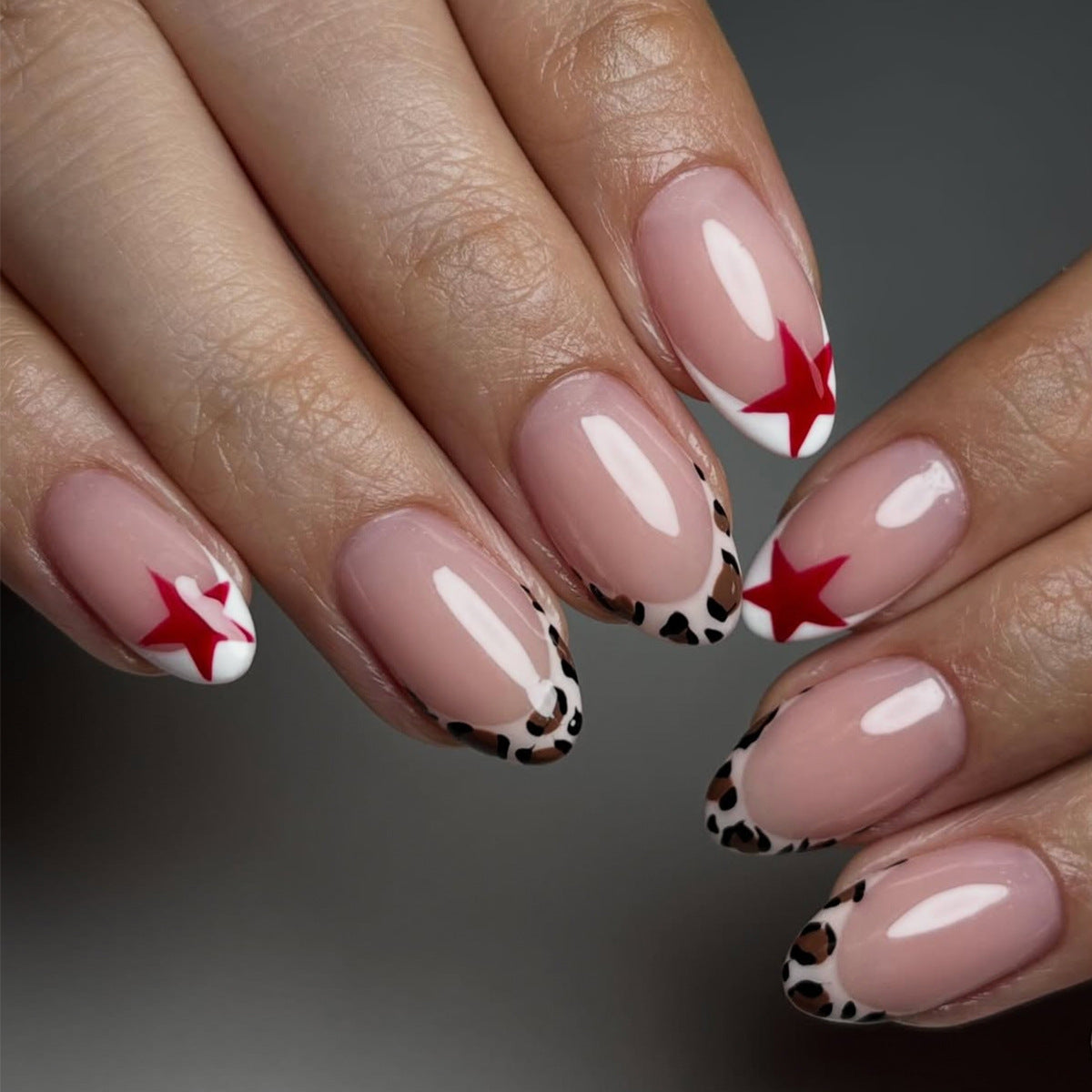 Chic Star und Animal Print Nagel Kunst Set Brehn