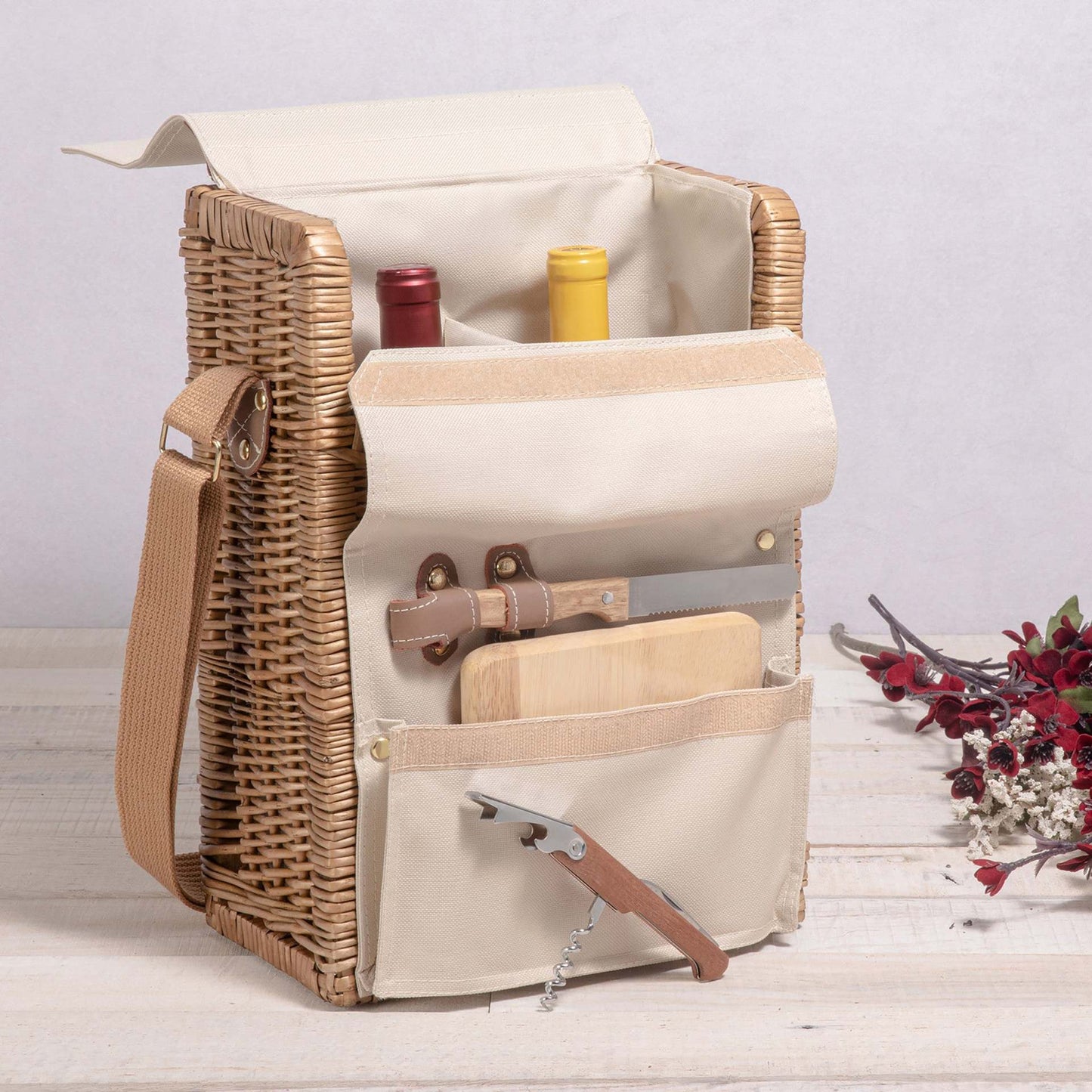 Damen Eleganter Picknickkorb mit praktischen Fächern Brehn