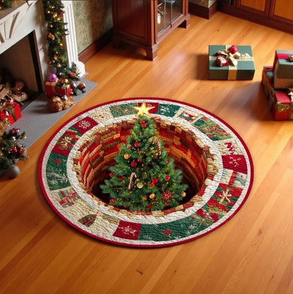 Weihnachtliches Patchwork-Teppich