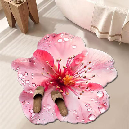 Künstlerische Blumenteppich Dusche