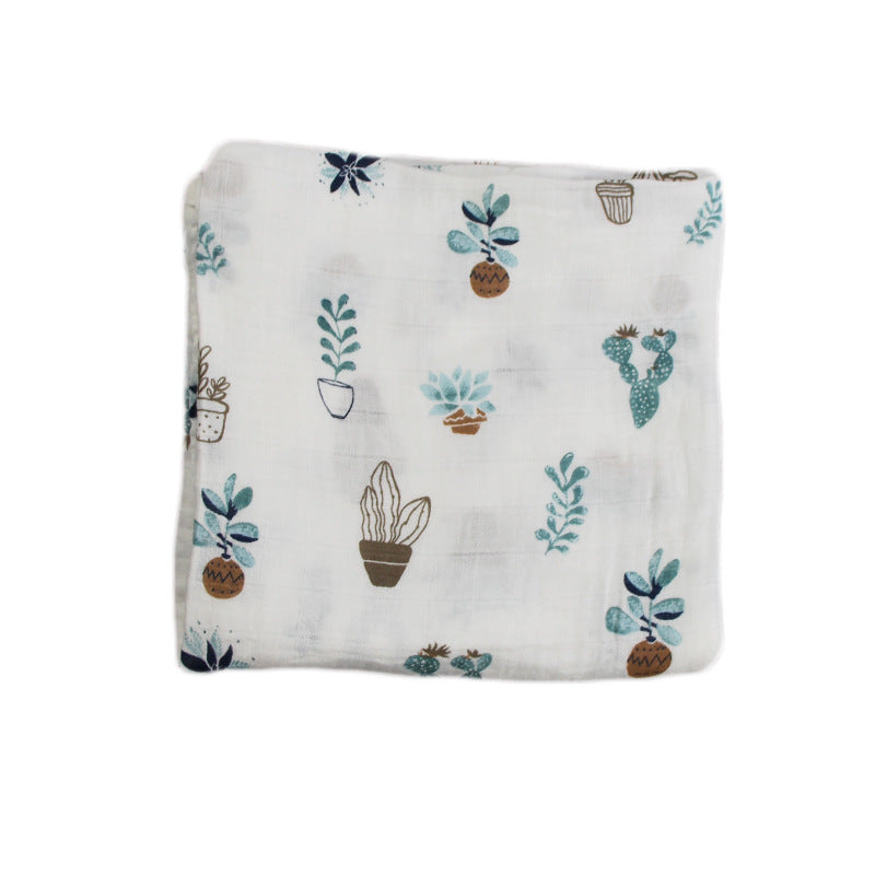 Baumwoll-Musselin Babydecke mit Herzmuster Brehn