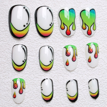 Künstlerische abstrakte Nagelkunst Brehn