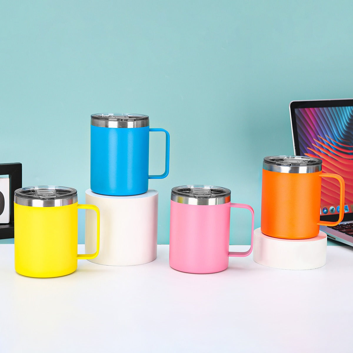 Damen isolierter Kaffee-Genussbecher mit ergonomischem Griff Brehn