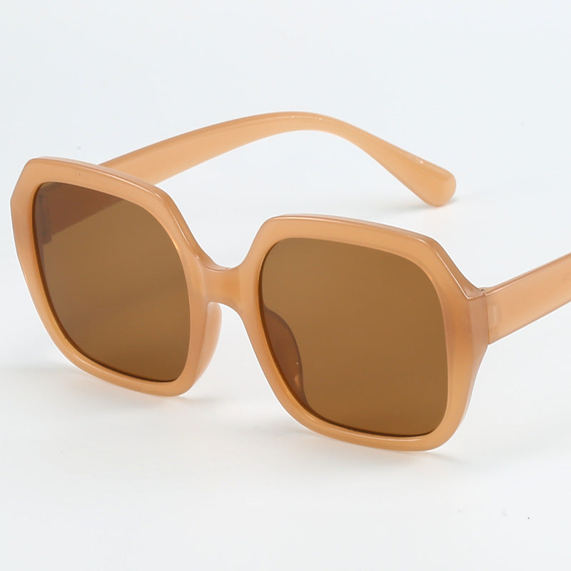 Damen Modische Oversized-Sonnenbrille mit extravaganten Leopardendetails Brehn