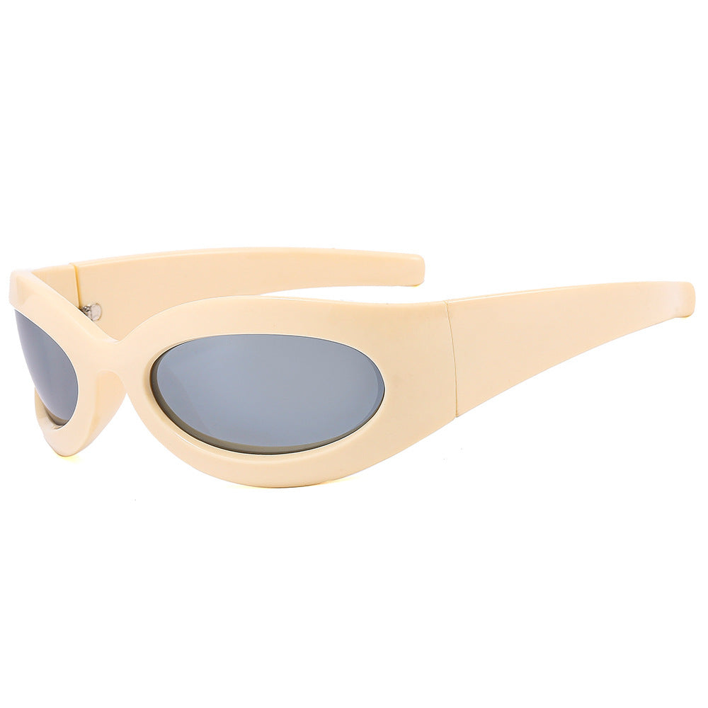 Damen modische Sonnenbrille mit ovalem Rahmen und modernem Finish Brehn