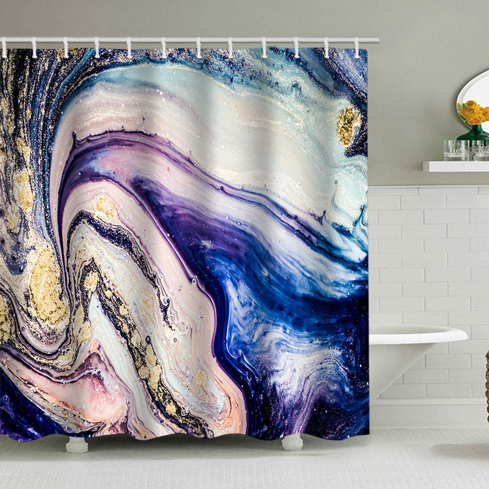 Künstlerisches Marmor Design Duschvorhang Brehn