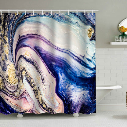 Künstlerisches Marmor Design Duschvorhang Brehn