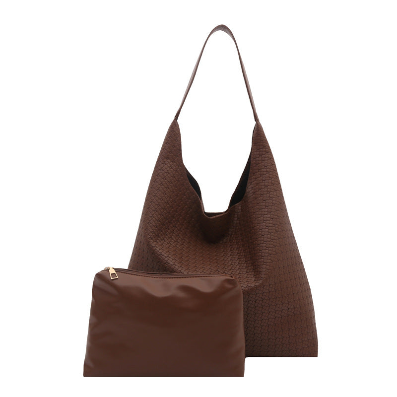 WoTextured Stoff Slouchy Tragetasche Brehn