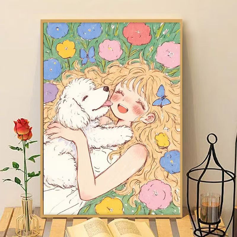 Verspielter Anime Kunstdruck Brehn