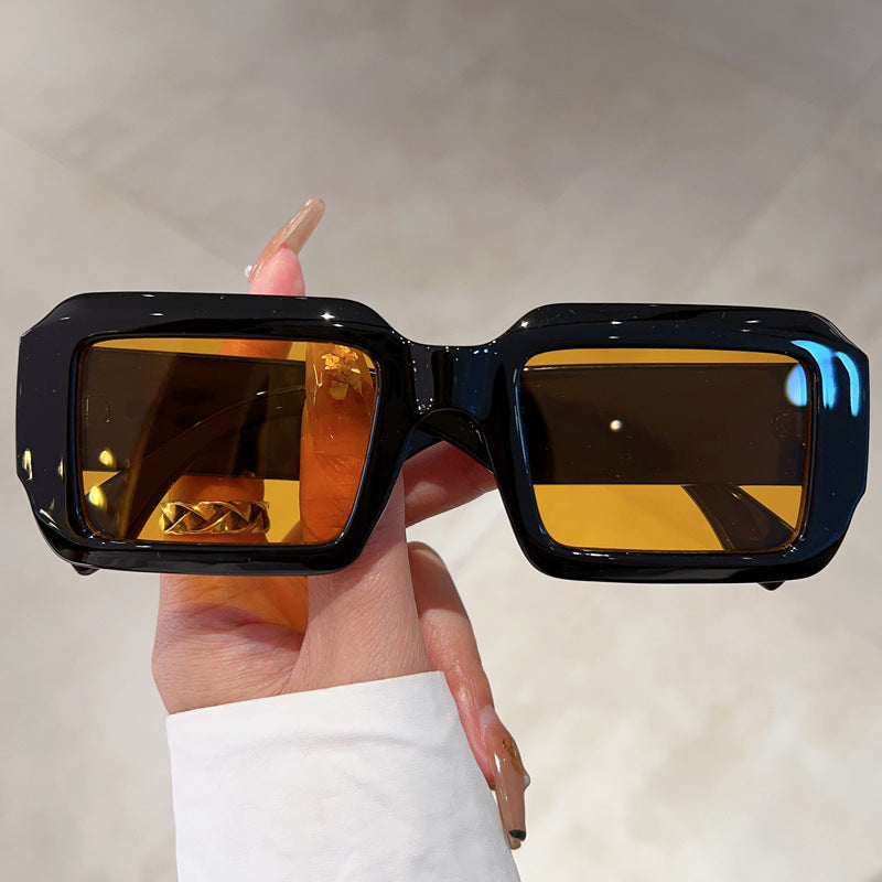 Damen oversized quadratische Sonnenbrille mit modernem Kunststoffrahmen Brehn