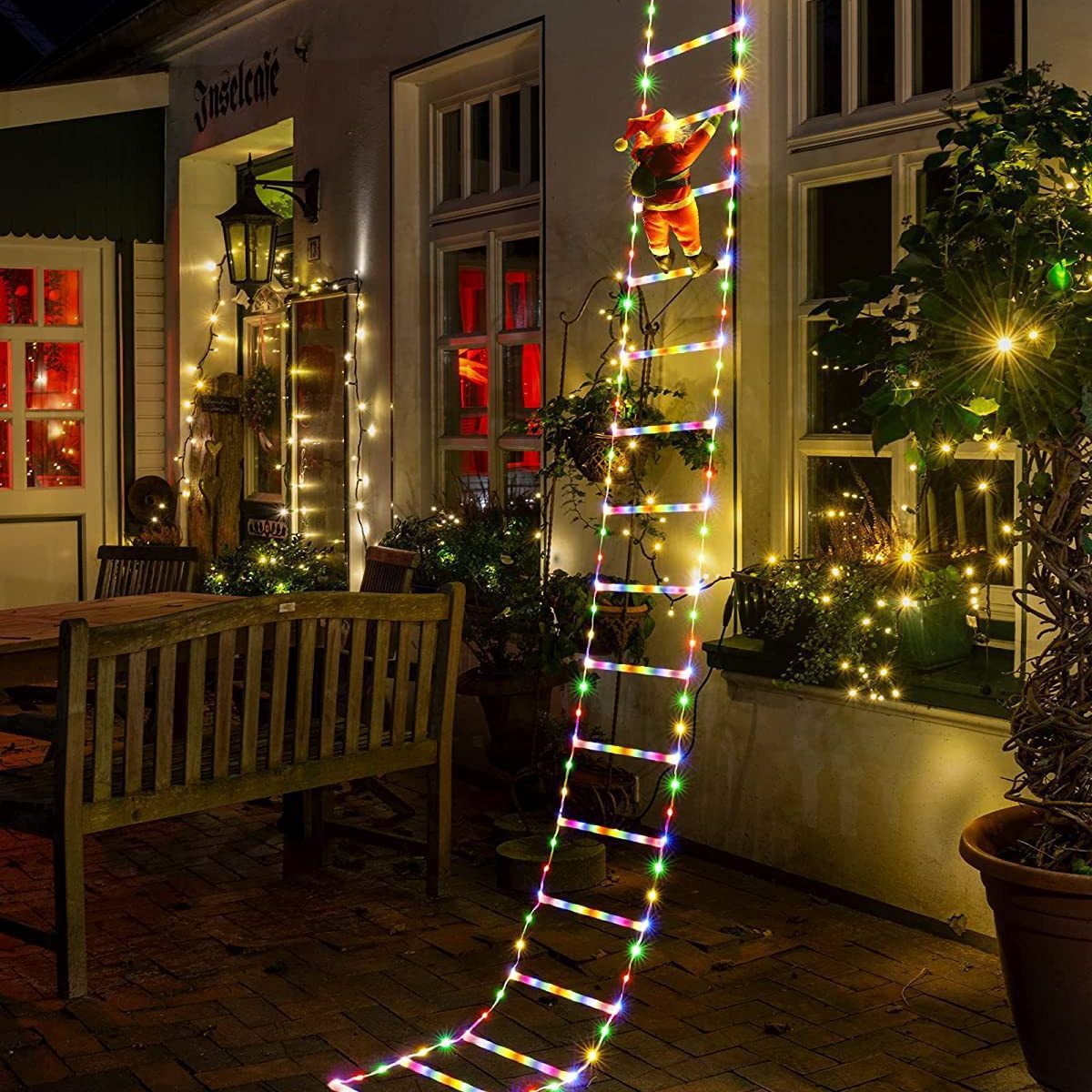 Dekorative Weihnachtsmannfigur mit beweglichen Armen