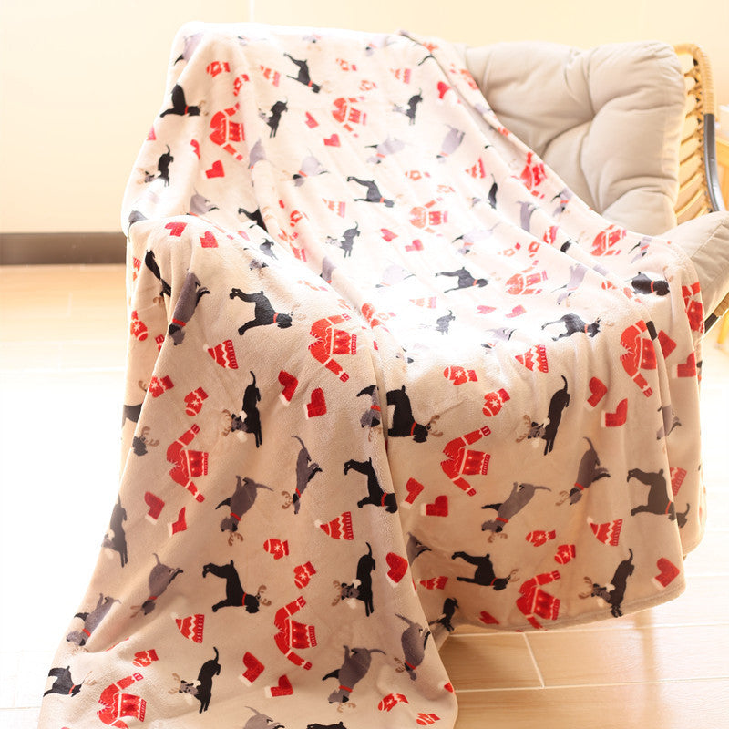 Gemütliche Einhorn-Design Fleece Hoodie Decke