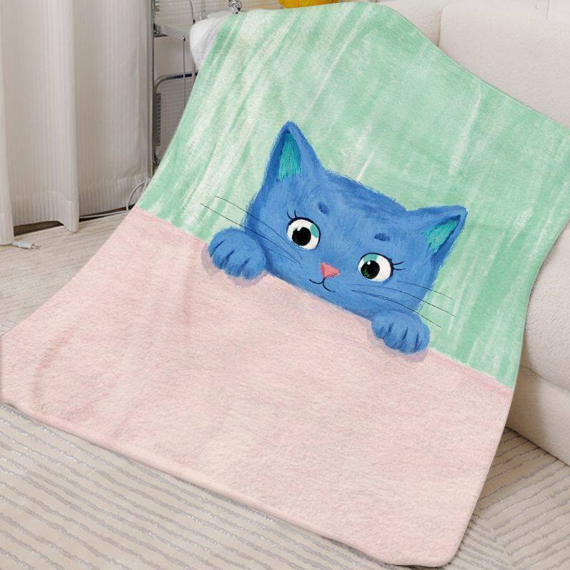 Niedliche Katzen-Themen-Fleece-Decke