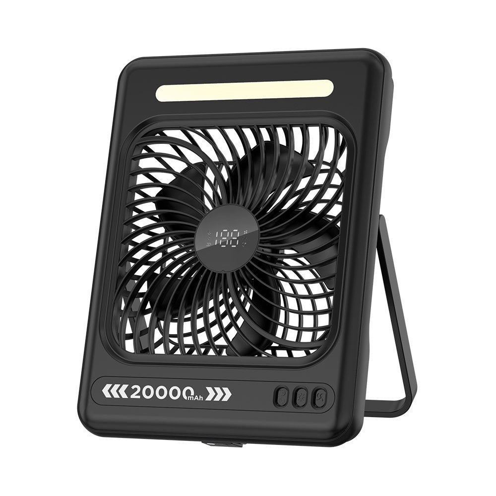 Unisex Digital Display Rechargeable Table Fan Brehn