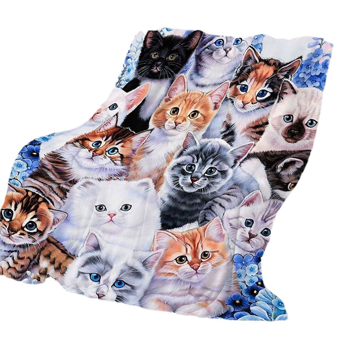 Kat-Themen Kuschelfleece-Decke