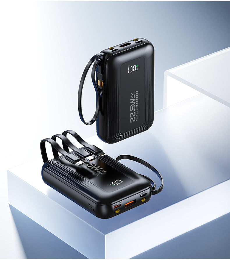Tragbare Powerbank mit integrierten Schnellladeanschlüssen und digitaler Anzeige Brehn