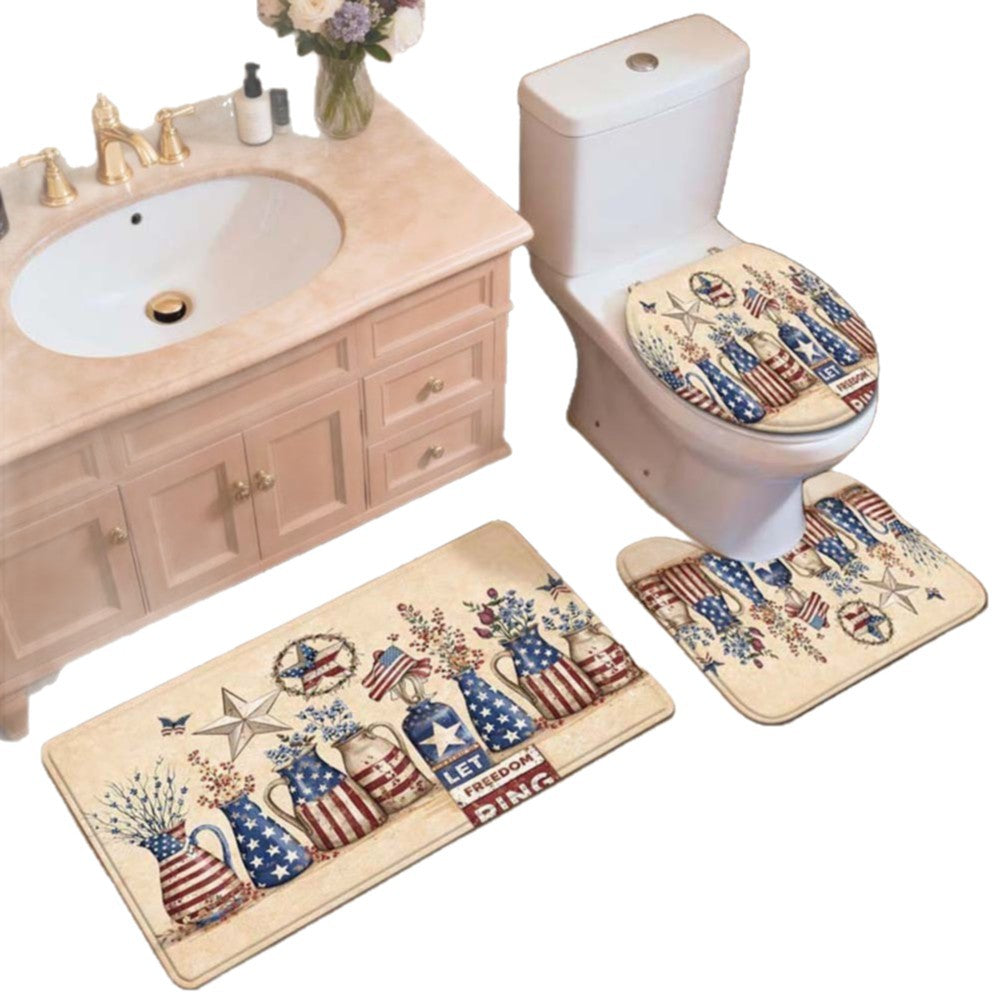 Künstlerisches Badteppich-Set