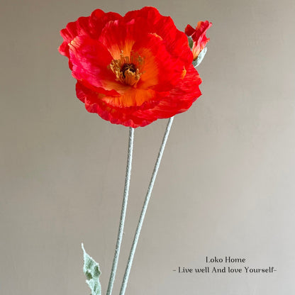 Lebensechter Mohnblumenstiel