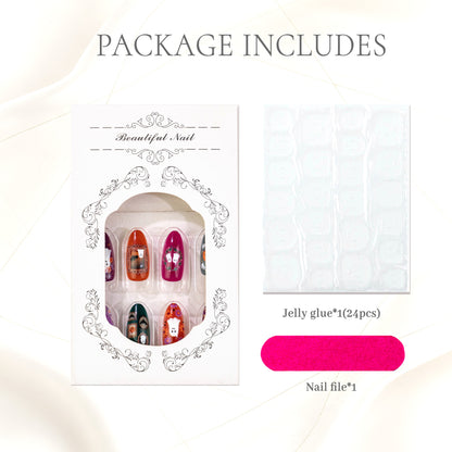 Dekoratives Press-On Nagelset