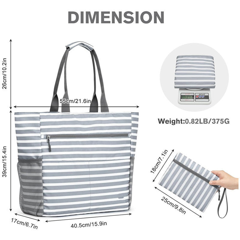 Multifunktionale Strandtasche mit Separatem Kosmetiktäschchen Brehn