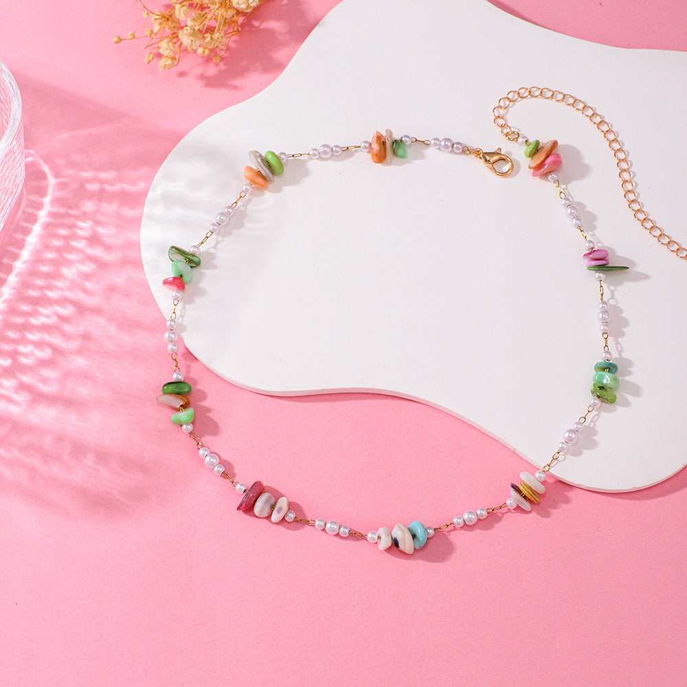 Elegante florale Perlenkette Brehn