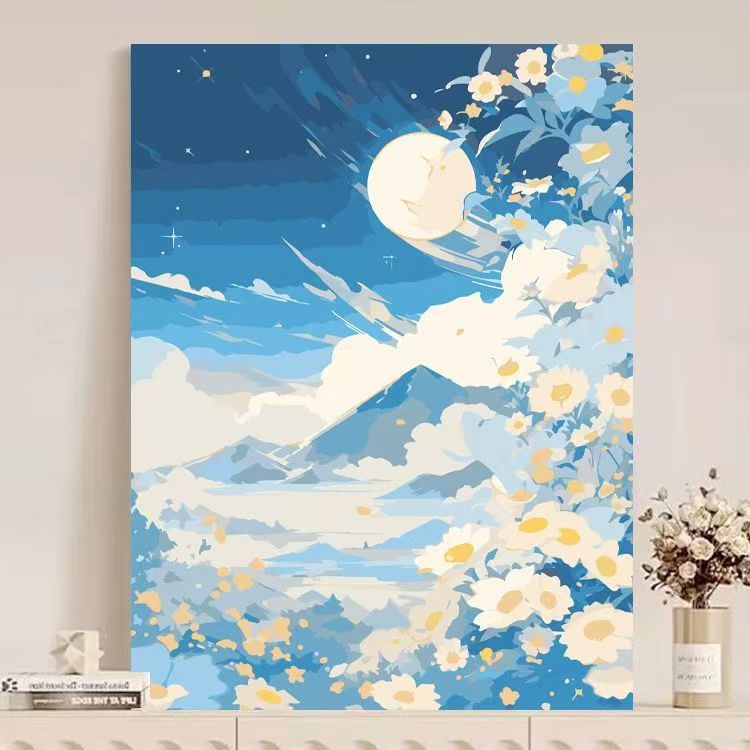 Abstrakte Berglandschaft Leinwand Kunst Brehn