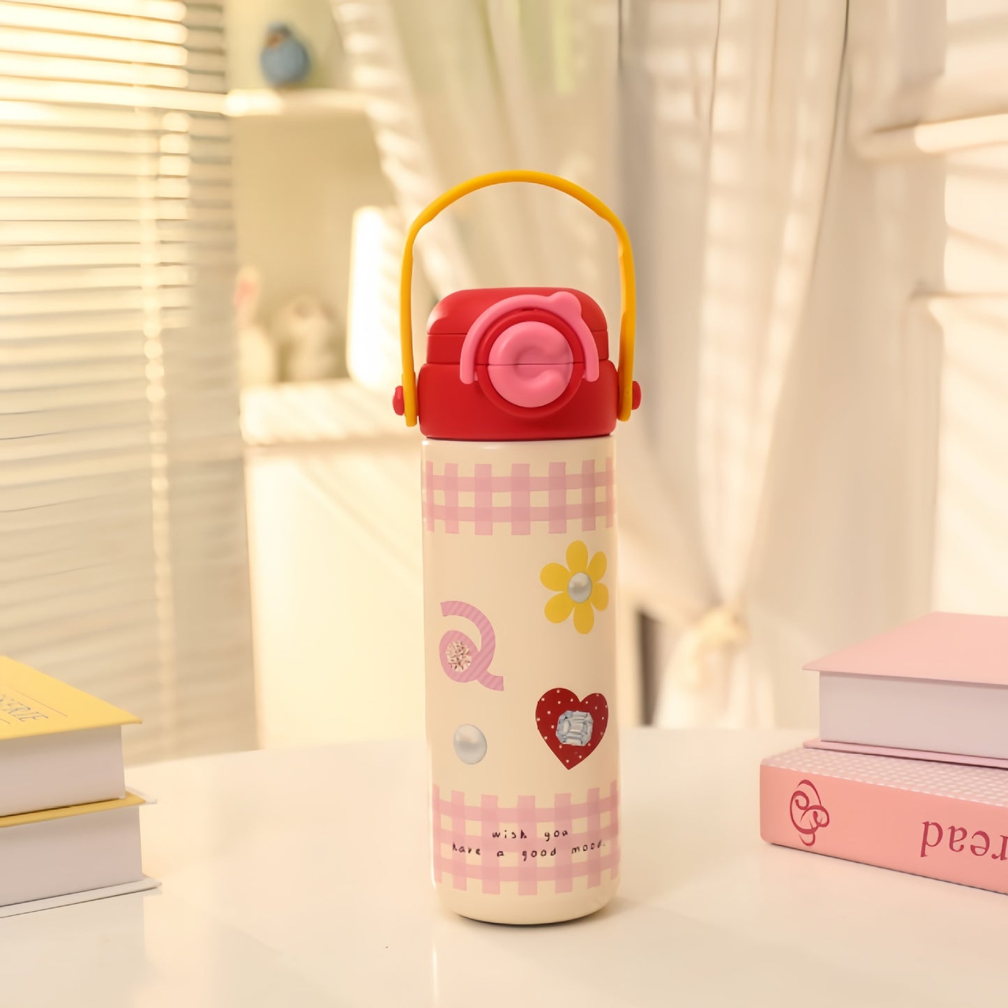 Damen Isolierte Trinkflasche im fröhlichen Erdbeerdesign Brehn