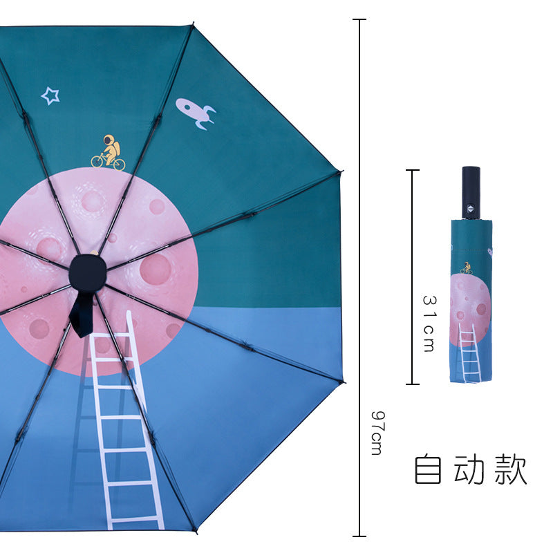 Unisex Automatischer Reise-Regenschirm mit kreativem Design Brehn