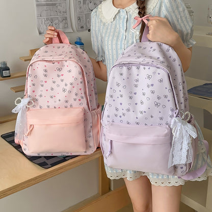 Stylischer Herz-gedruckter Rucksack Brehn
